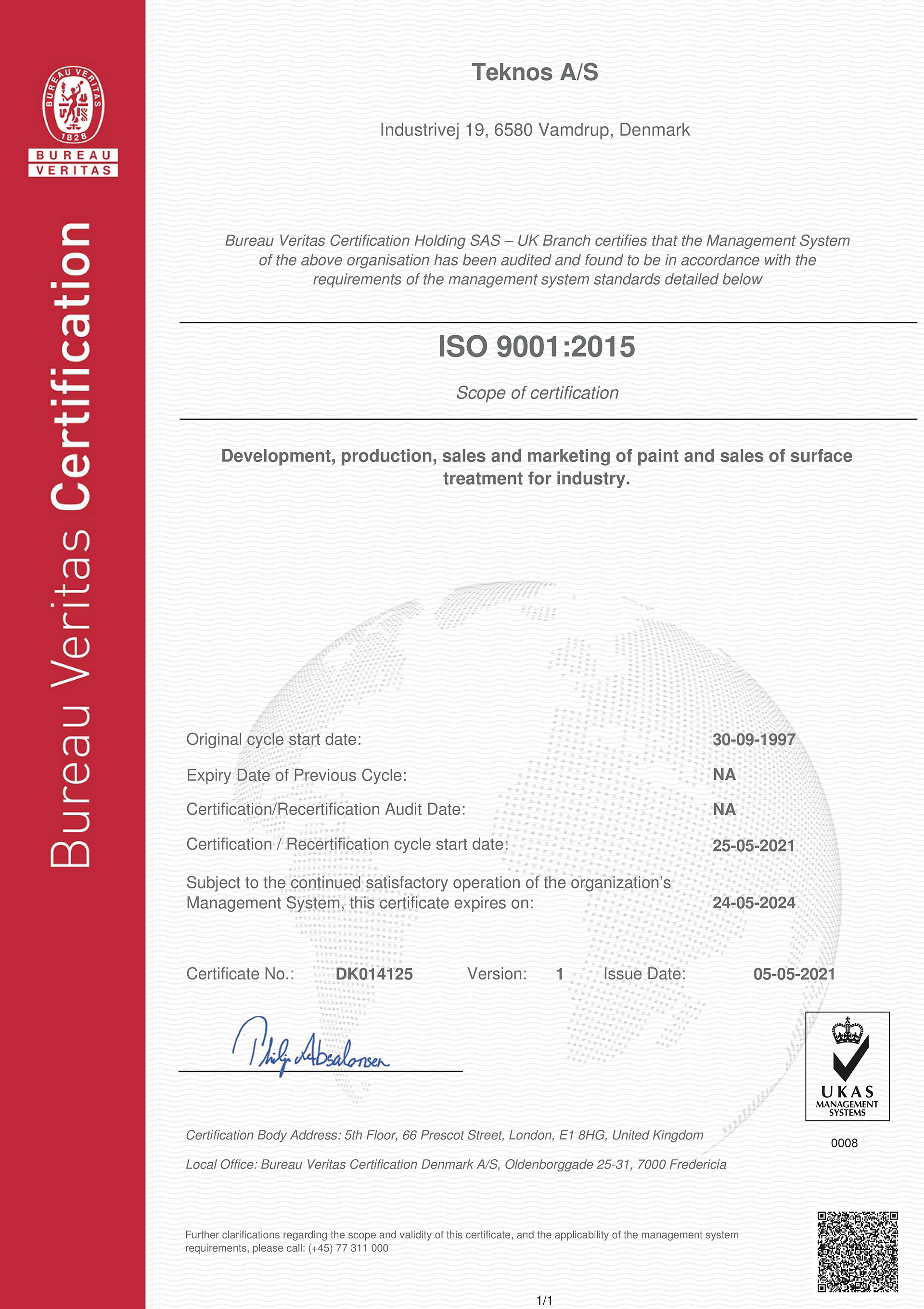 ISO 9001_Teknos AS